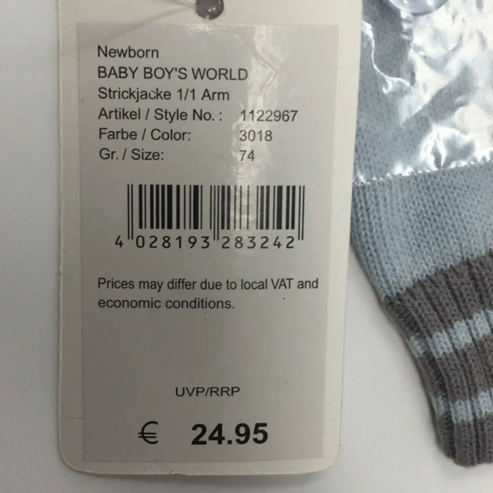 Kanz Baby Boys Cardigan Sweater Blue Gray